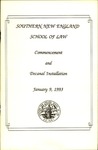 Commencement Program: January 9, 1993 by Southern New England School of Law