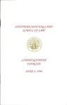 Commencement Program: June 4, 1994 by Southern New England School of Law