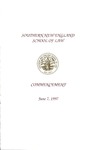 Commencement Program: June 7, 1997 by Southern New England School of Law
